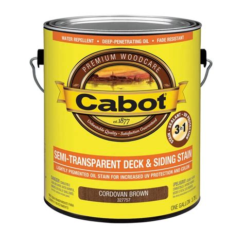 Cabot Pre Tinted Cordovan Leather Semi Transparent Exterior Wood Stain