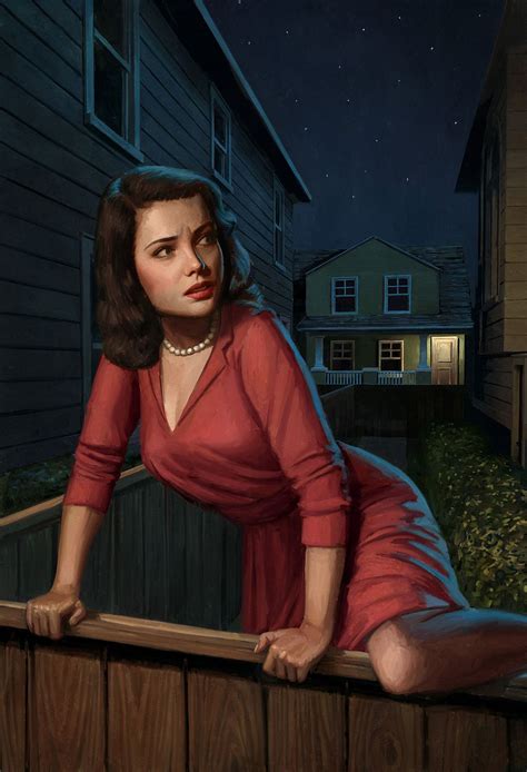 1940s Woman Escaping Over Fence Commission Work 2016 2017 On Behance Pulp Fiction Art