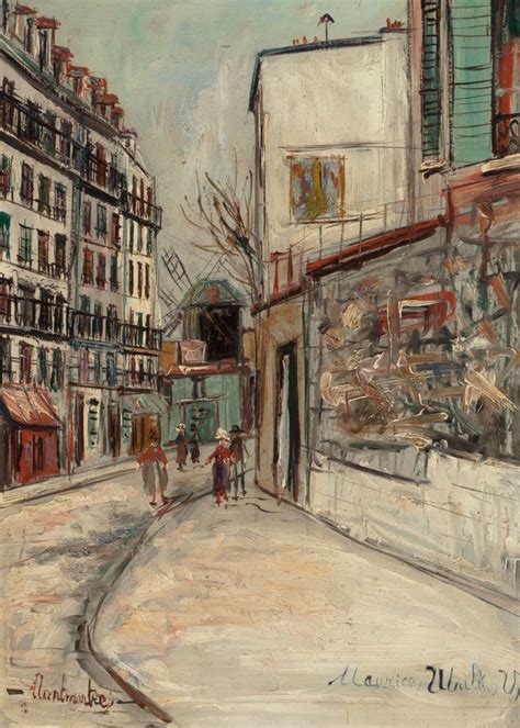 Maurice Utrillo French 1883 1955 Rue Lepic à Montmartre Circa