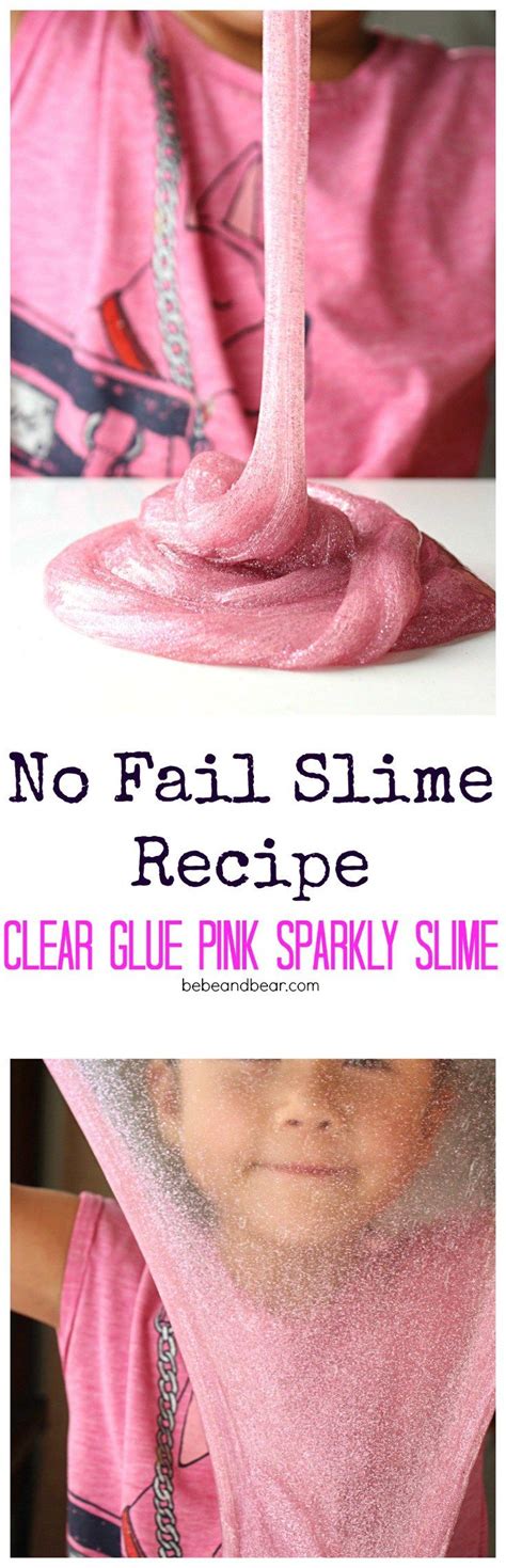 Best Slime Recipe Clear Glue Fine Glitter Slime Bebe And Bear