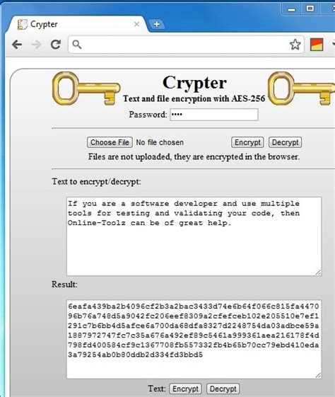 Crypter For Chrome Lets You Easily Encrypt And Decrypt Text And Files