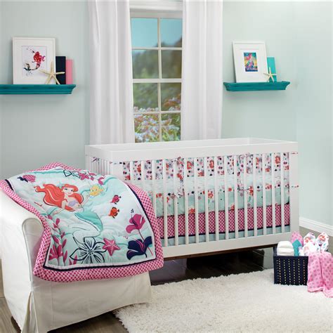 Dumbo crib bedding collection baby bedding set. THE LITTLE MERMAID Ariel Sea Treasures 3-Piece Crib ...