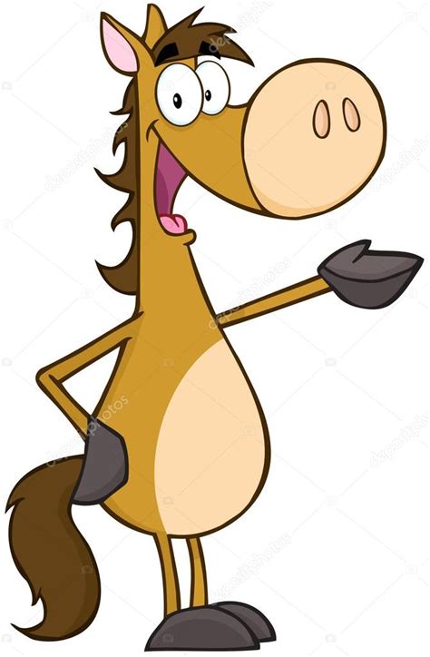 Happy Horse Cartoon Character — Stock Photo © Hittoon 27103945