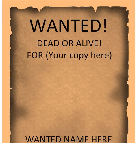 Top 14 Wanted Poster Templates Word And Pdf Word Excel Templates