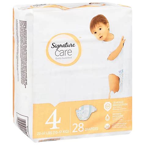 Signature Care Premium Baby Diapers Size 4 28 Count Tom Thumb