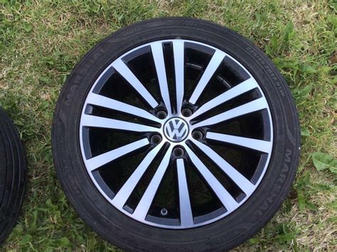 17” Genuine Vw Minneapolis Passat B7gtd Golf Alloy Wheels Alloys