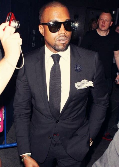 Kanye West Kanye West Style Black And White Suit Kanye West