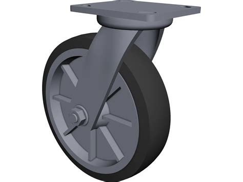 Caster Wheel Free Cad Model 3dcadbrowser