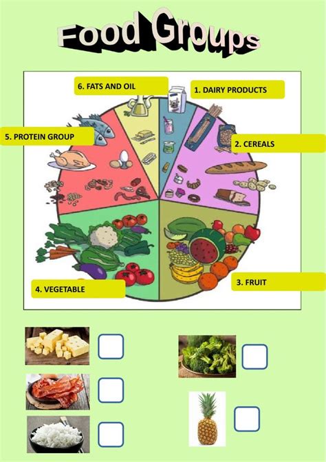 Ficha Pdf Online De Food Groups Para Grade 1 1st Grade Worksheets