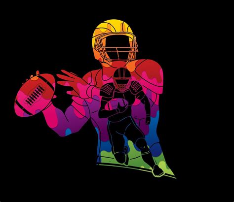 Abstract American Football Players 2125748 Vector Art At Vecteezy