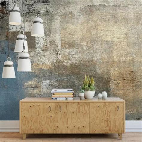 Custom Wallpaper Mural Retro Abstract Concrete Pattern Bvm Home