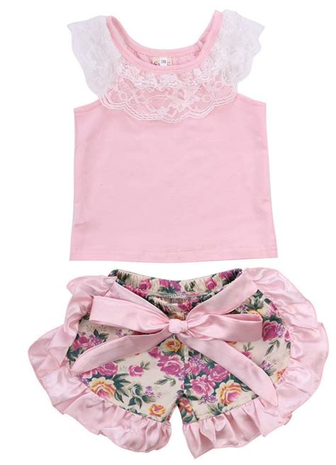 Wondering where to buy cute toddler clothing online to dress up your little one in trending outfits? 2017 Toddler Baby Girl Clothes Lace Tops T shirt and ...