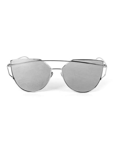 West Coast Silver Mirror Sunglasses Mirrored Lens Sunglasses Silver
