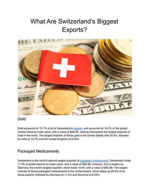 What Are Switzerlands Biggest Exports By Bernard De Laguiche Issuu