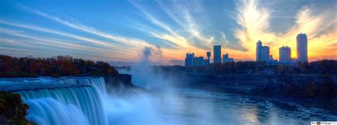 Niagara Falls Sunset 4k Wallpaper Download
