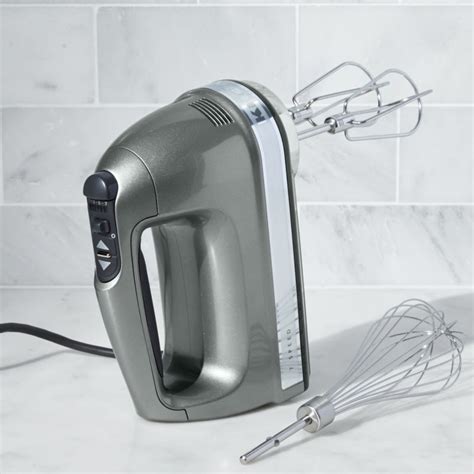 Kitchenaid Silver 7 Speed Hand Mixer Reviews Crate And Barrel