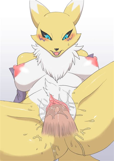Rule 34 Anthro Blush Bodily Fluids Breasts Canid Canine Digimon
