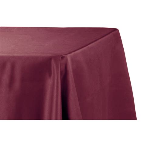 Lamour Satin 90 X 132 Inch Rectangular Tablecloth Burgundy At Cv Linens