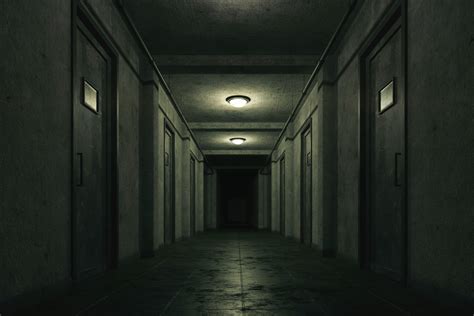 Artstation Low Poly Old Dark Scary Corridor Game Assets
