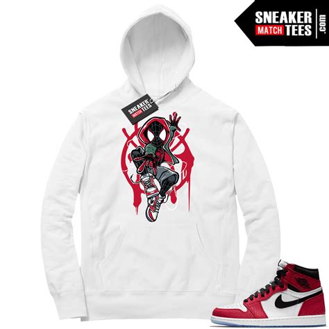 Jordan 1 Spider Man White Hoodie Jordan Sneaker Clothing Hoodie