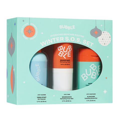 36 Value Bubble Skincare Winter Sos Holiday T Set For Dry To Normal Skin 3 Pieces