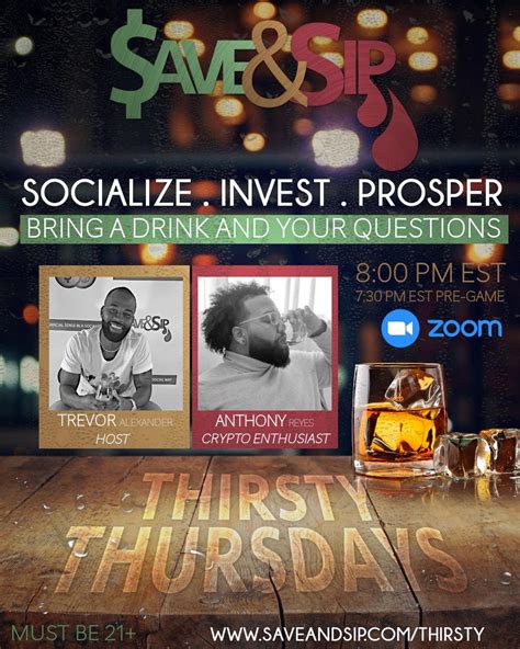 Save And Sip Thirsty Thursdays Tickets Powered By Ticket Falcon®