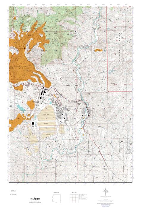 Mytopo Clifton Arizona Usgs Quad Topo Map