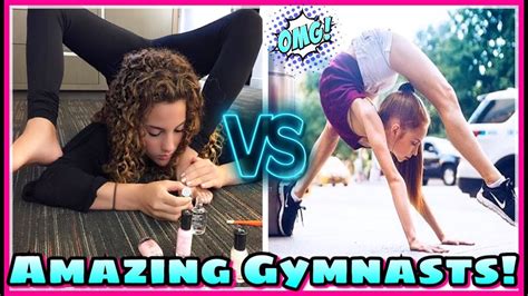 Sofie Dossi Vs Anna Mcnulty Musical Ly Amazing Flexible Gymnasts Musically Battle Youtube