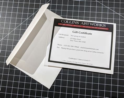 Gift Certificate Collins Artworks