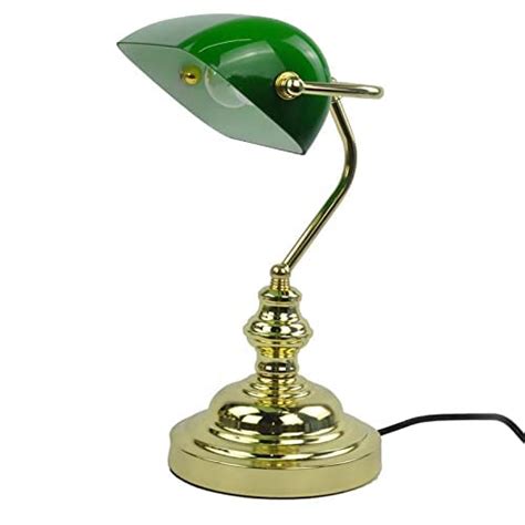 Buy Almineez Classic Retro Bankers Lamp Handmade Emerald Green Glass