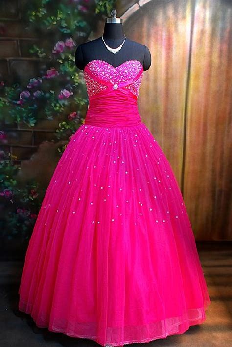 Wedding Lady Hot Pink Wedding Dress