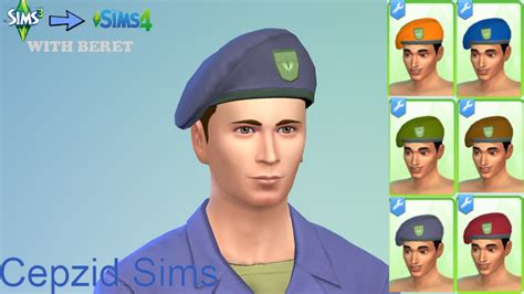 Military Uniform And Beret Conversion From Sims 3 Cepzid Sims