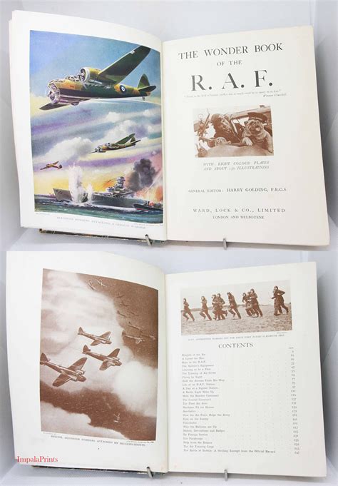 Raf Aviation Book 1943 Illustrated Wonder Book Colour Plates Etsy