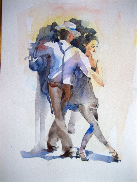 Flickr Tango Art Dance Paintings Watercolor Dancer