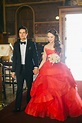 Elegant wedding with a stunning red Vera Wang wedding dress| Belinda ...