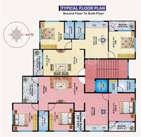 1275 Sq Ft 3 Bhk 3t Apartment For Sale In Shree Ganesh Constructions