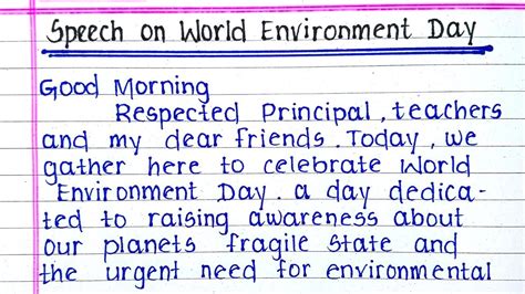 Short Speech On World Environment Day 2023 Speech On Environmental