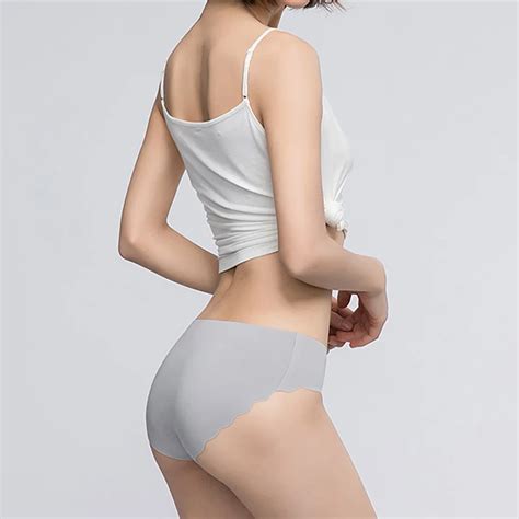 buy women s ice silk panties female breathable briefs sexy seamless edge