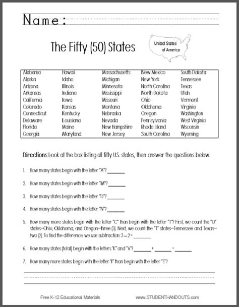 United States Geography Worksheet By Middle School History And