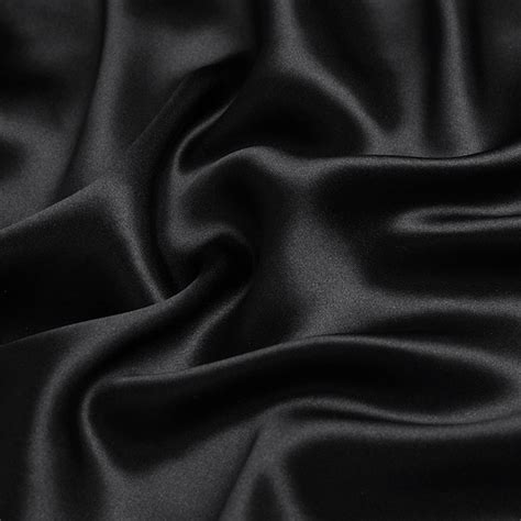 100 Silk Black Color 19mm Silk Satin Fabric For Dress Shirts Etsy