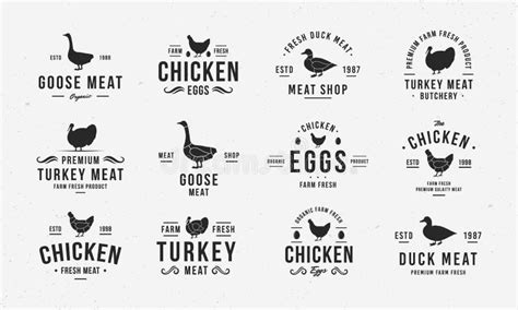Poultry Logo Set Stock Vector Illustration Of Market 248781279