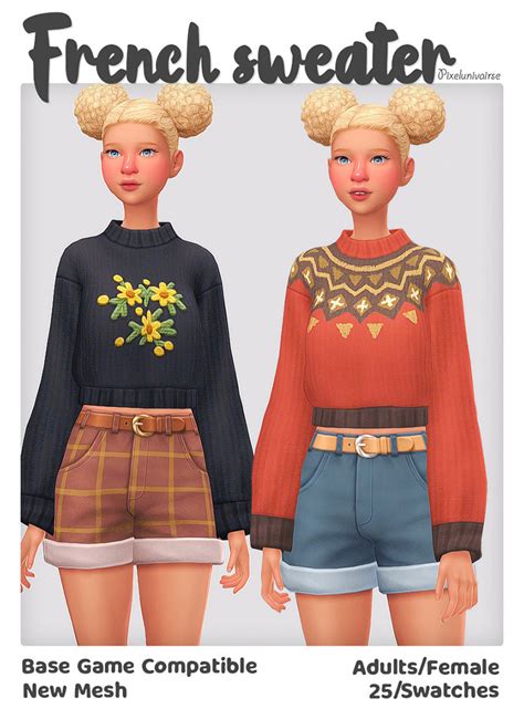 Sims 4 Maxis Match Sweaters Cc Girls Guys Fandomspot
