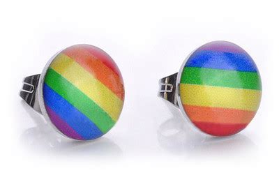 Pride On Twitter Rainbow Flag LGBT Gay And Lesbian Pride Earrings