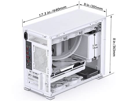 Jonsbo D Mesh Sc White Micro Atx Computer Case With Sub Hd Lcd Display M Atx Dtx Itx