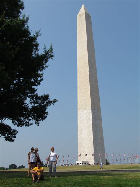 El Monumento A Washington Gran Obelisco Blanco Localizado En El
