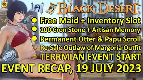 Free Maid Inventory Slot More Re Sale Margoria Outfit Bdo Event Recap July Update