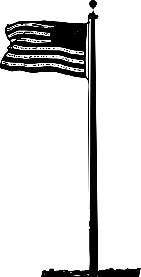 Flag Pole Silhouette