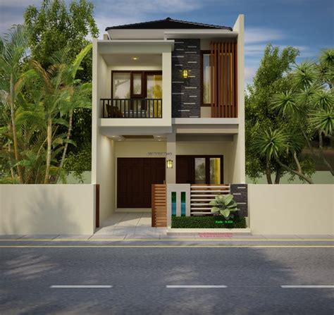 Desain rumah minimalis modern 2 kamar. Denah Rumah Minimalis Lebar 5 x 15 Meter 2 Lantai | Jasa ...