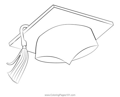 Graduation Cap Coloring Page For Kids Free Graduation Day Printable