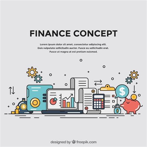 Free Vector Finance Concept With Colorful Elements